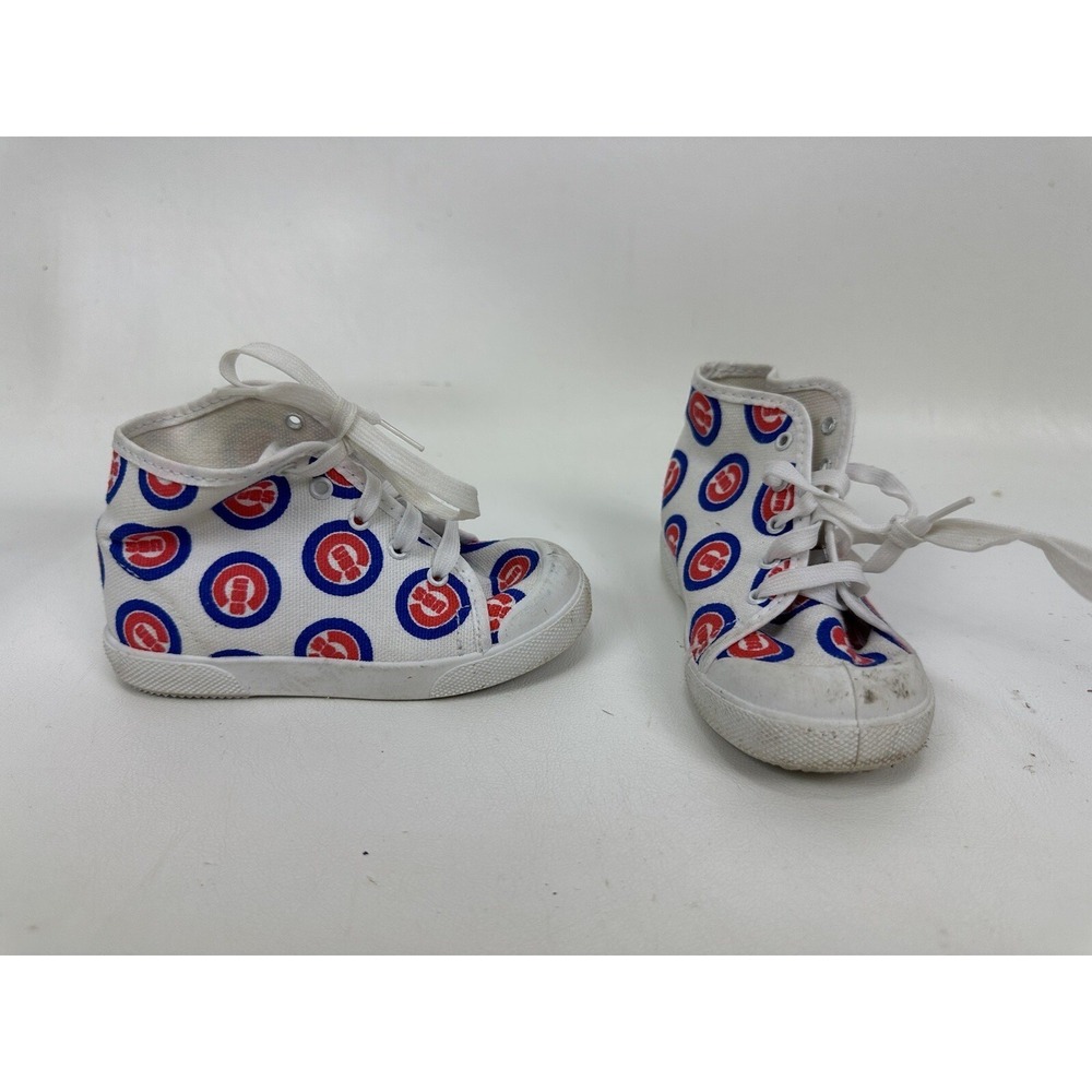 Chicago Cubs Baby Toddler Shoes Hightops Infant Size 5 Vintage Lace Up